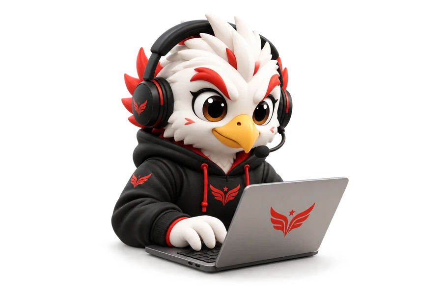 Maskot Laris memakai headset, siap menjawab pertanyaan lewat Laris AI